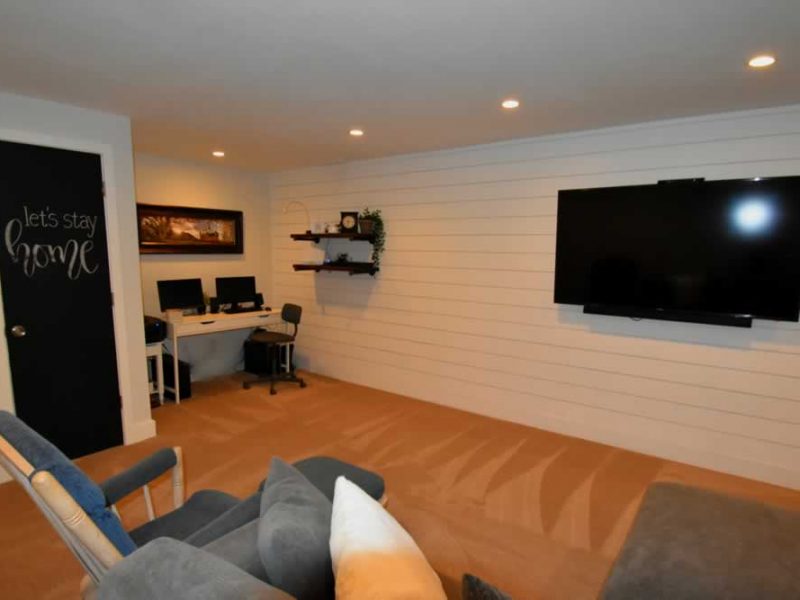 Shiplap Siding Basement Remodel